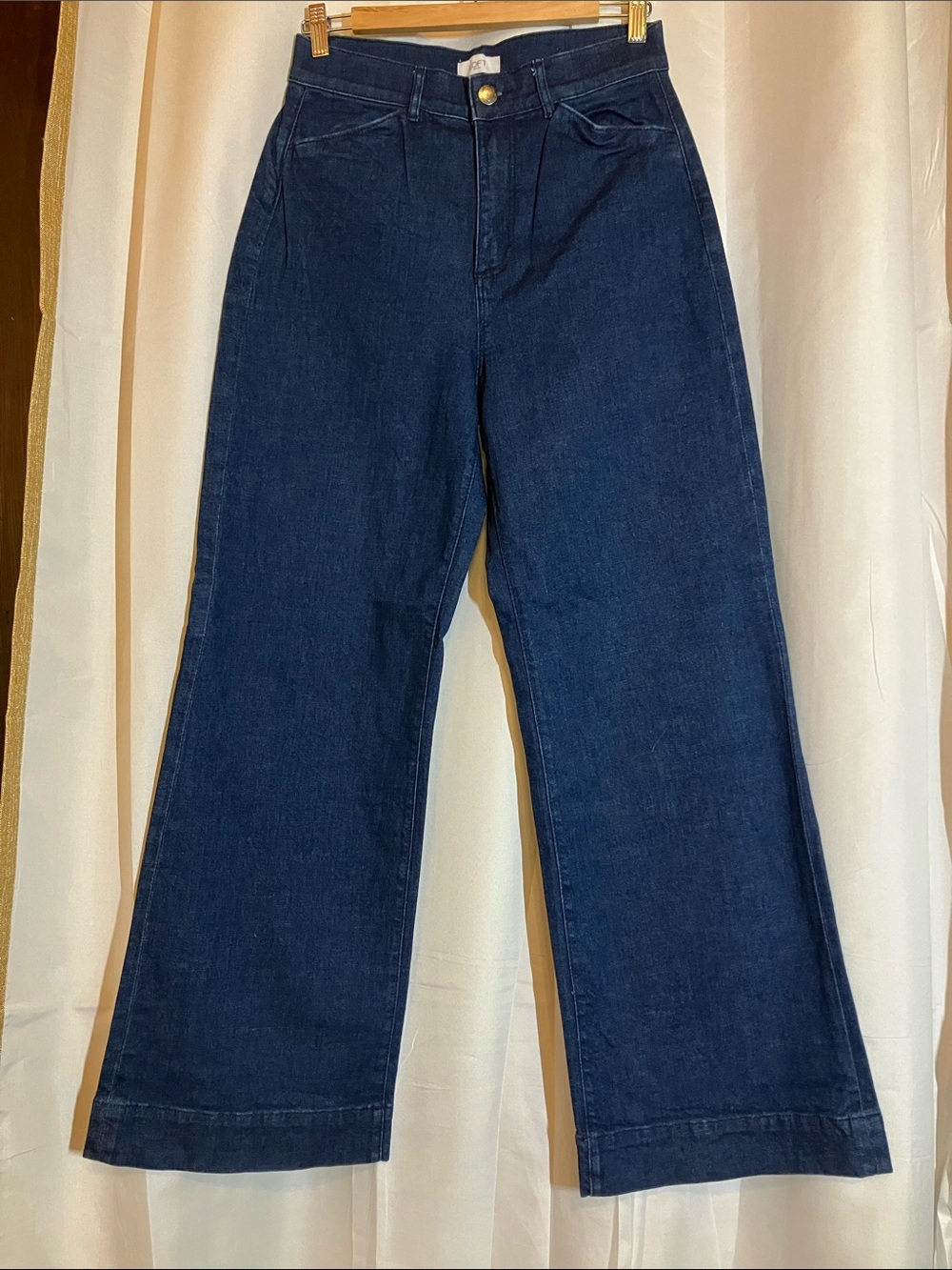 LOFT Deep Indigo Wide-Leg High-Rise Jeans